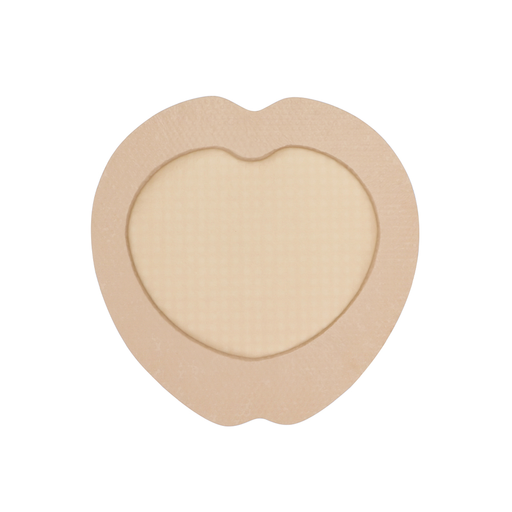22,5 x 22,5 cm hartvormig sacraal schuimverband met siliconen rand