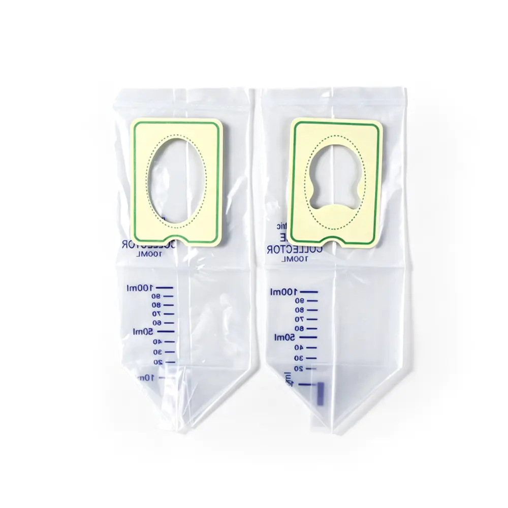100 ml/200 ml universele kinder-, zacht zelfklevende urine-opvangzak