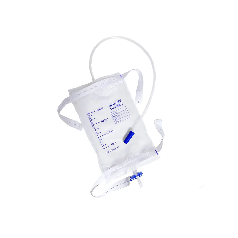 750 ml urine-latexvrije medische PVC-ergonomische, comfortabele beenzak met anti-refluxklep